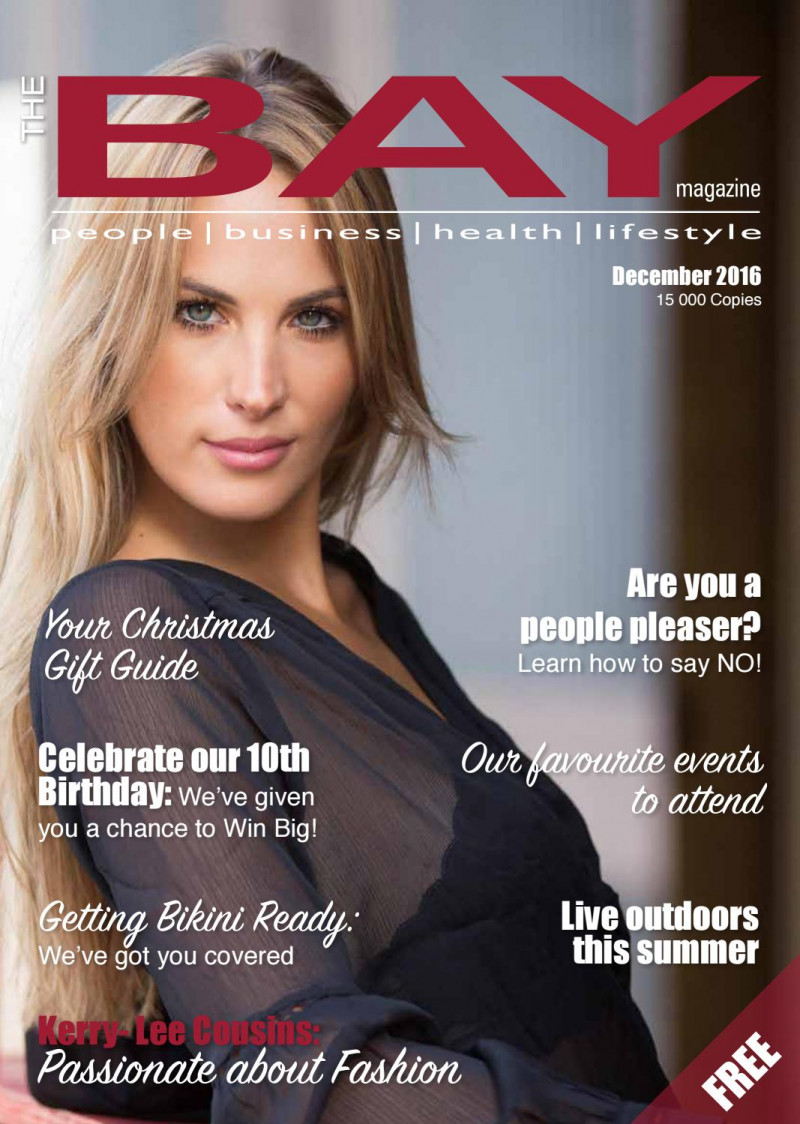 Kerry-Lee Cousins featured on the The Bay Mag cover from December 2016