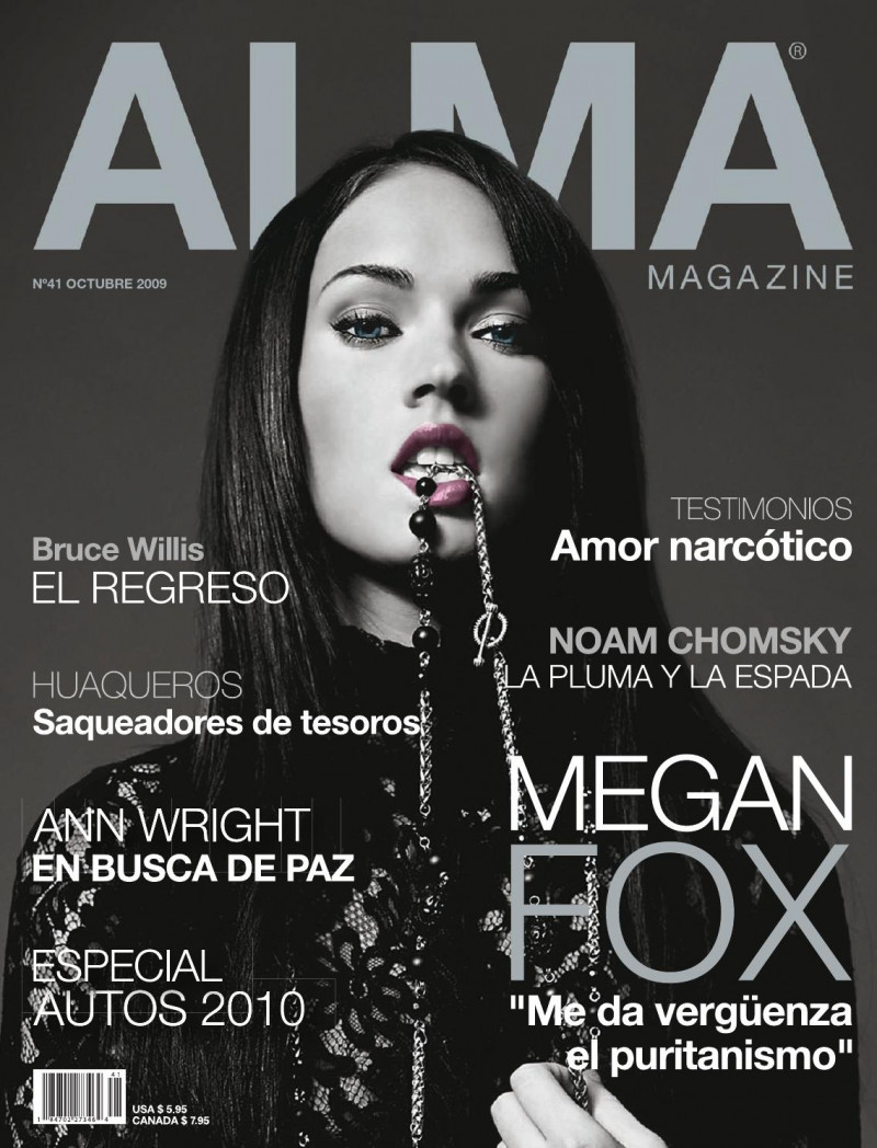 Megan Fox featured on the Alma Magazine cover from October 2009