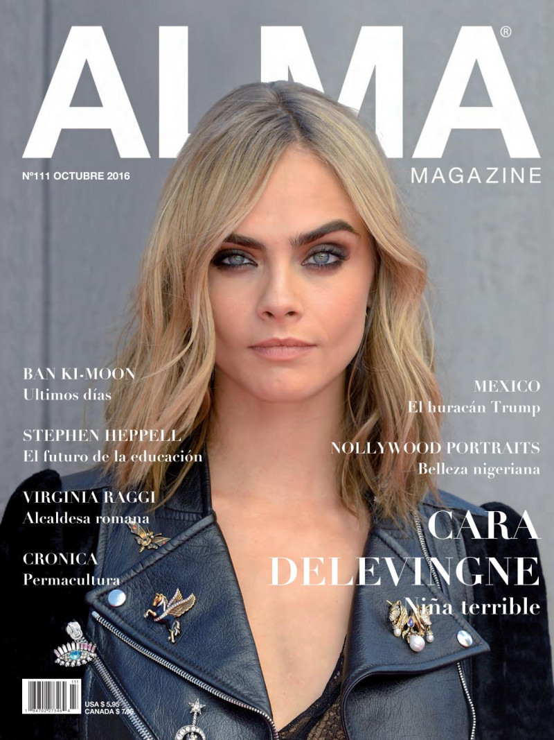 Cara Delevingne featured on the Alma Magazine cover from October 2016