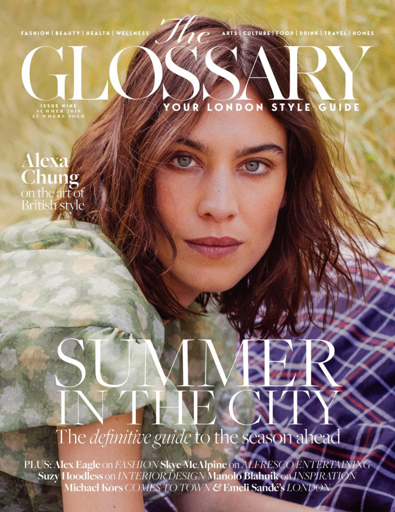 Alexa Chung featured on the The Glossary cover from June 2019
