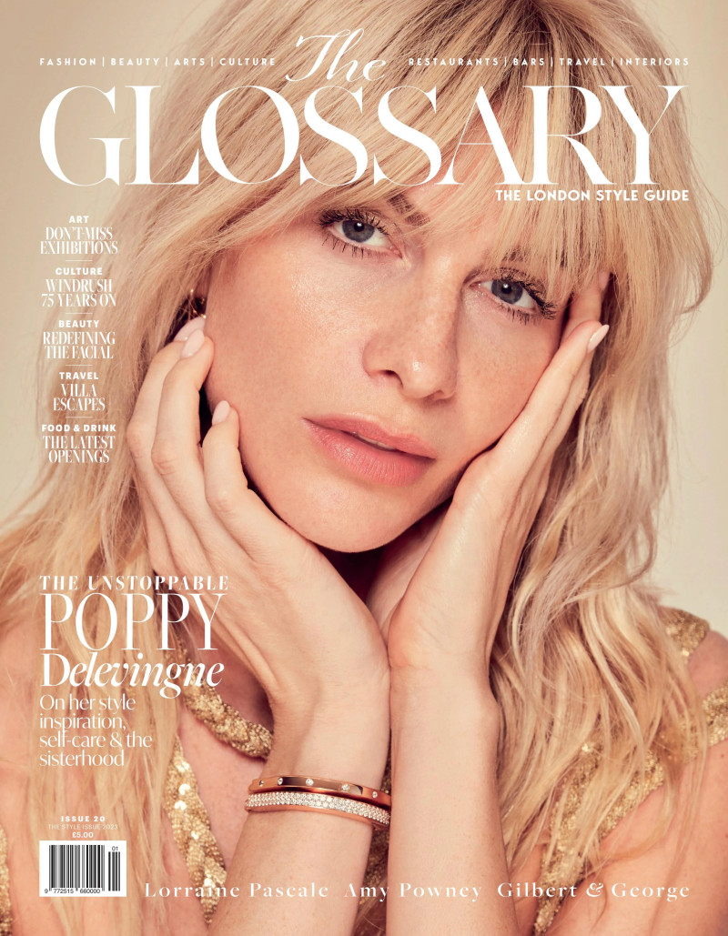 Poppy Delevingne featured on the The Glossary cover from May 2023