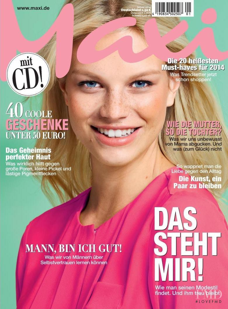 Nadine Leopold featured on the Maxi Germany cover from January 2014