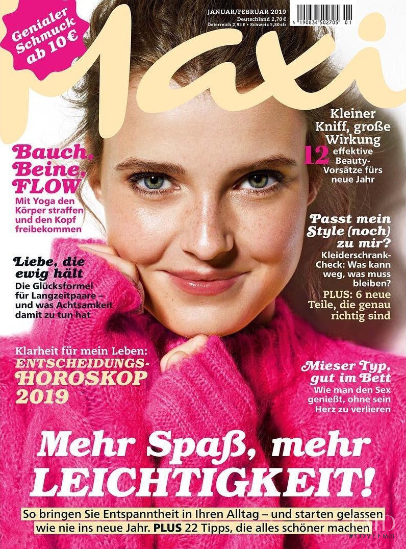 Anne Wunderlich featured on the Maxi Germany cover from January 2019