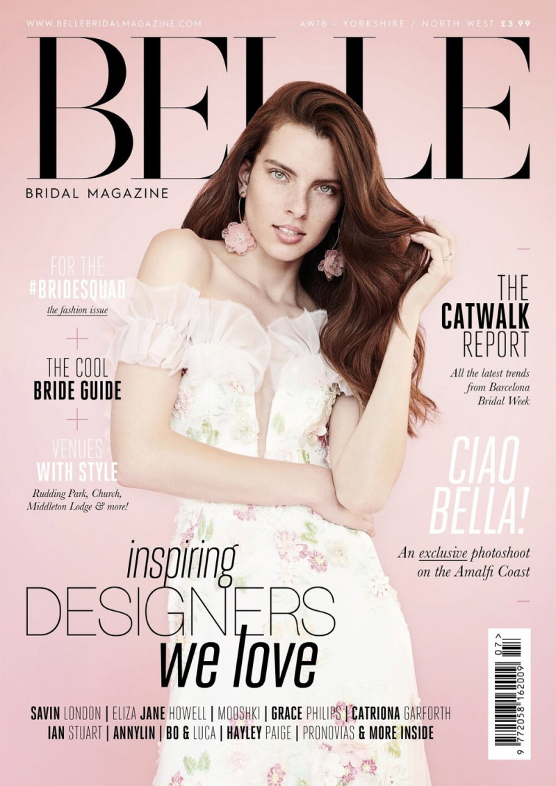  featured on the Belle Bridal Magazine cover from September 2018