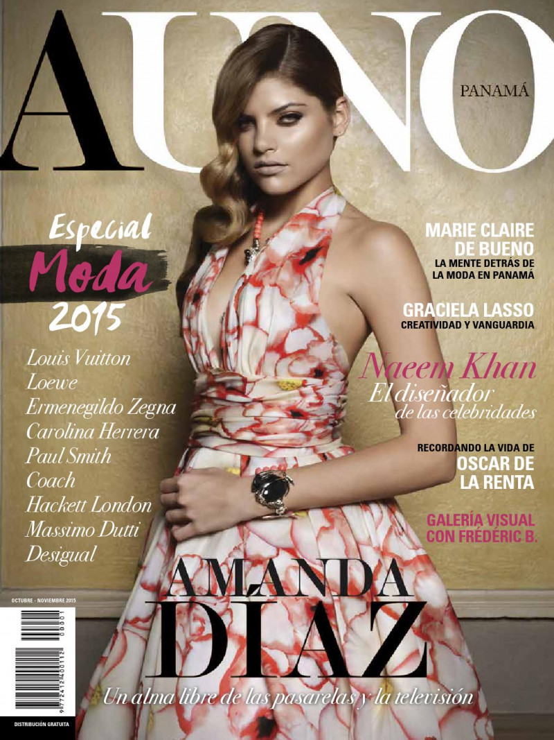 Amanda Diaz featured on the Auno Panama cover from October 2015