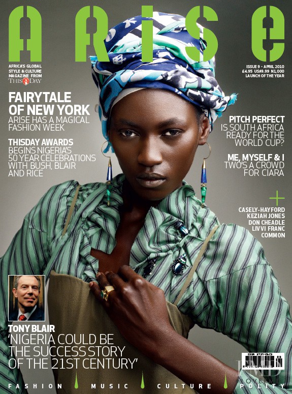 Kinee Diouf featured on the Arise cover from April 2010