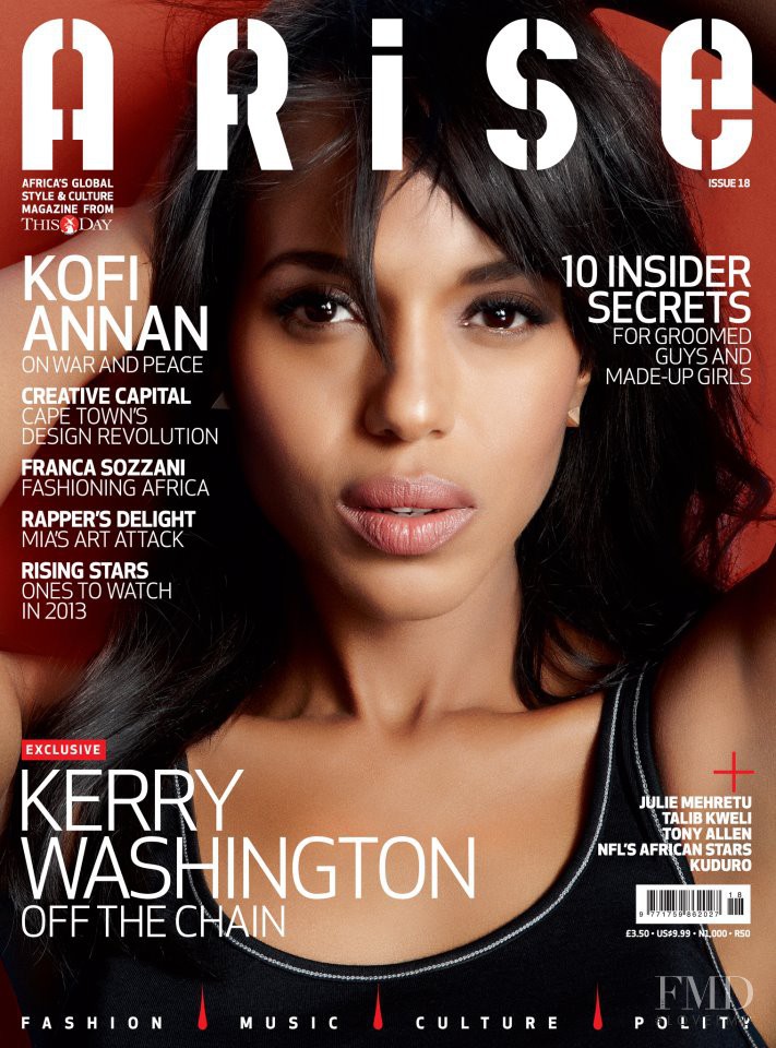 Kerry Washington featured on the Arise cover from January 2013