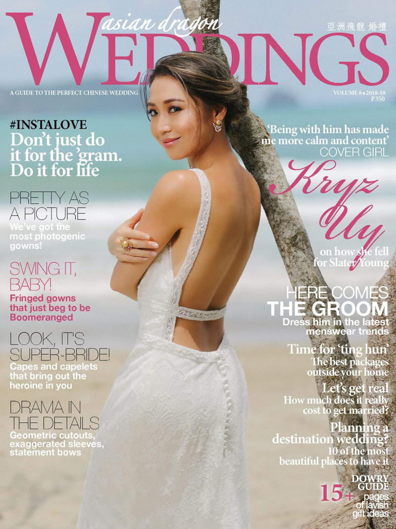 Kryz Uy featured on the Asian Dragon Weddings cover from July 2018