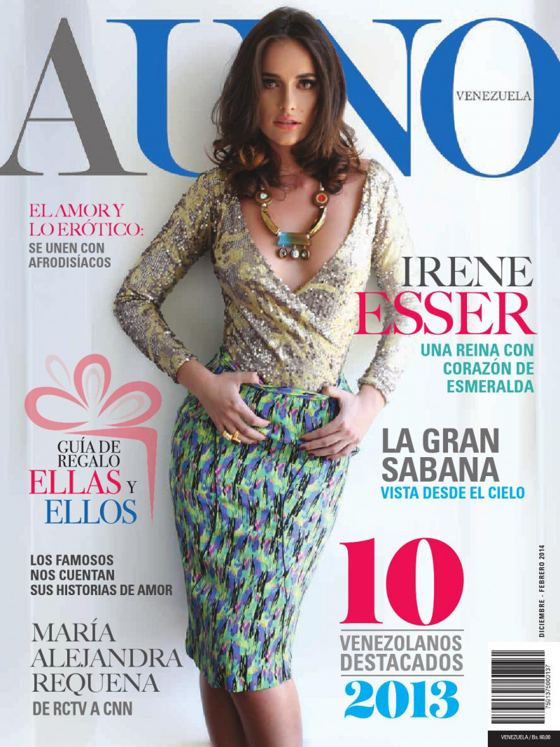 Irene Esser featured on the Auno Venezuela cover from December 2013