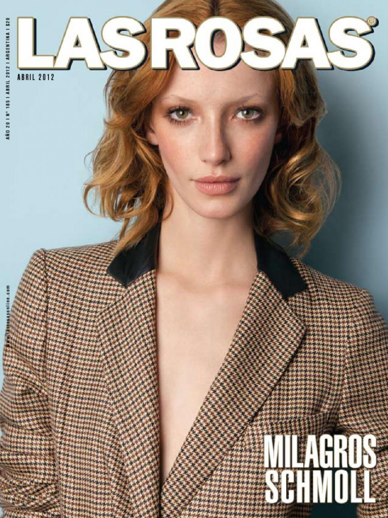 Milagros Schmoll featured on the Las Rosas cover from April 2012