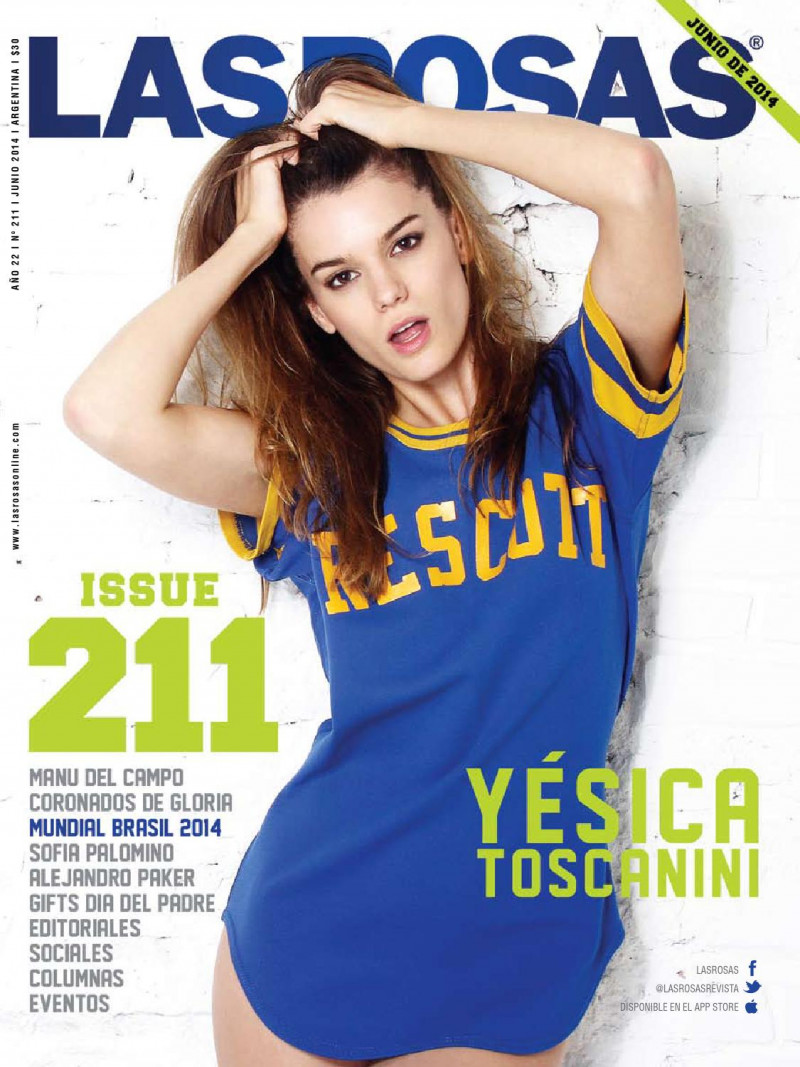 Yesica Toscanini featured on the Las Rosas cover from June 2014