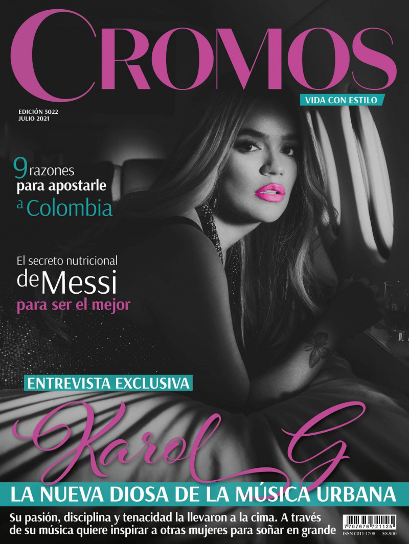 Karol G featured on the Cromos cover from July 2021