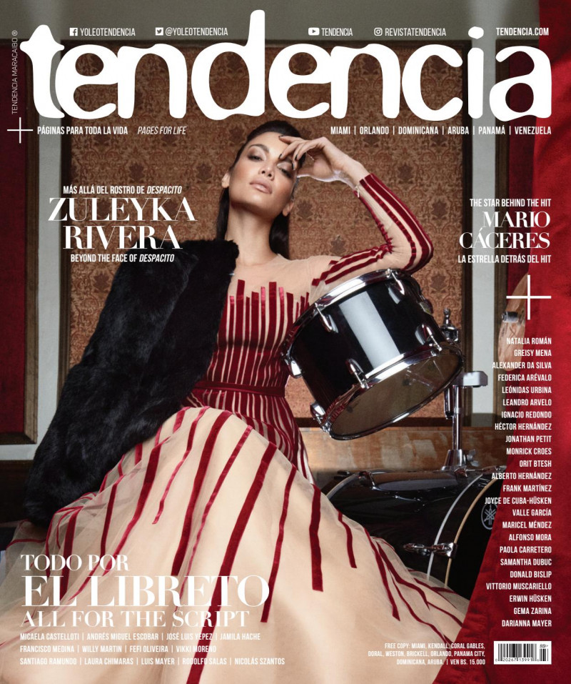 Zuleyka Rivera featured on the Tendencia cover from December 2017