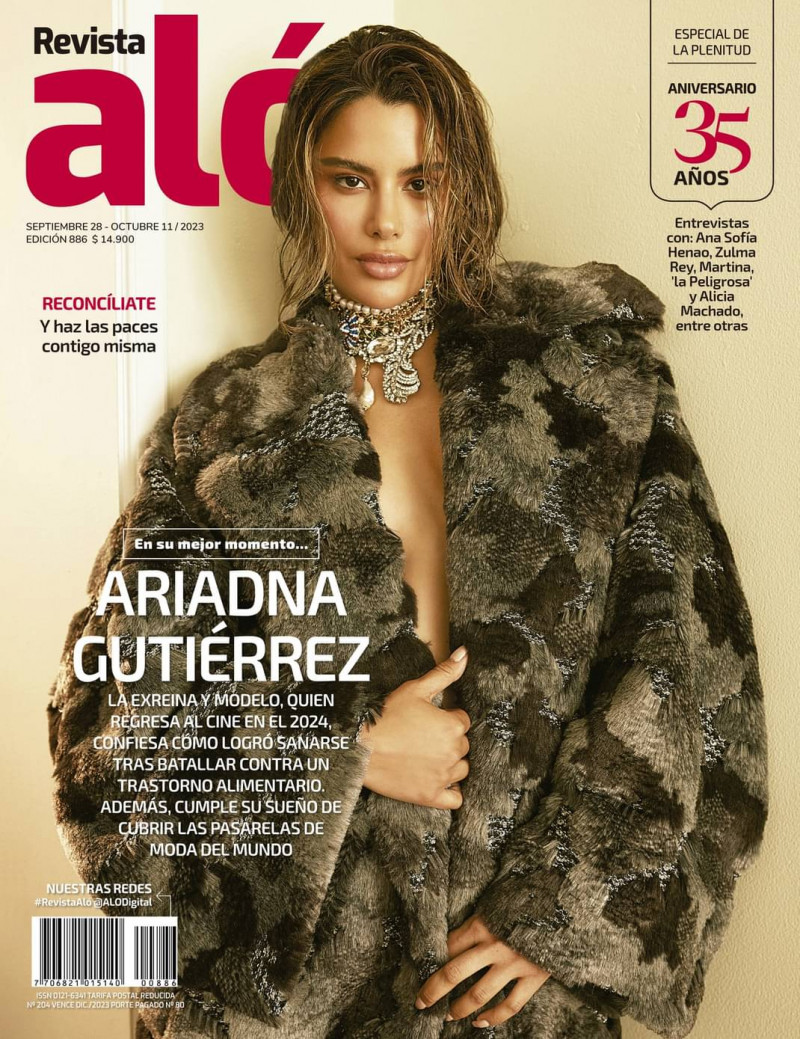 Ariadna Gutierrez featured on the Revista Aló cover from September 2023