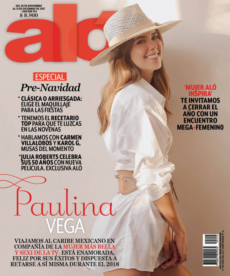 Paulina Vega featured on the Revista Aló cover from November 2017