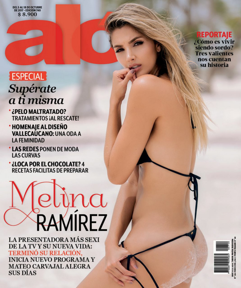 Melina Ramirez featured on the Revista Aló cover from October 2017