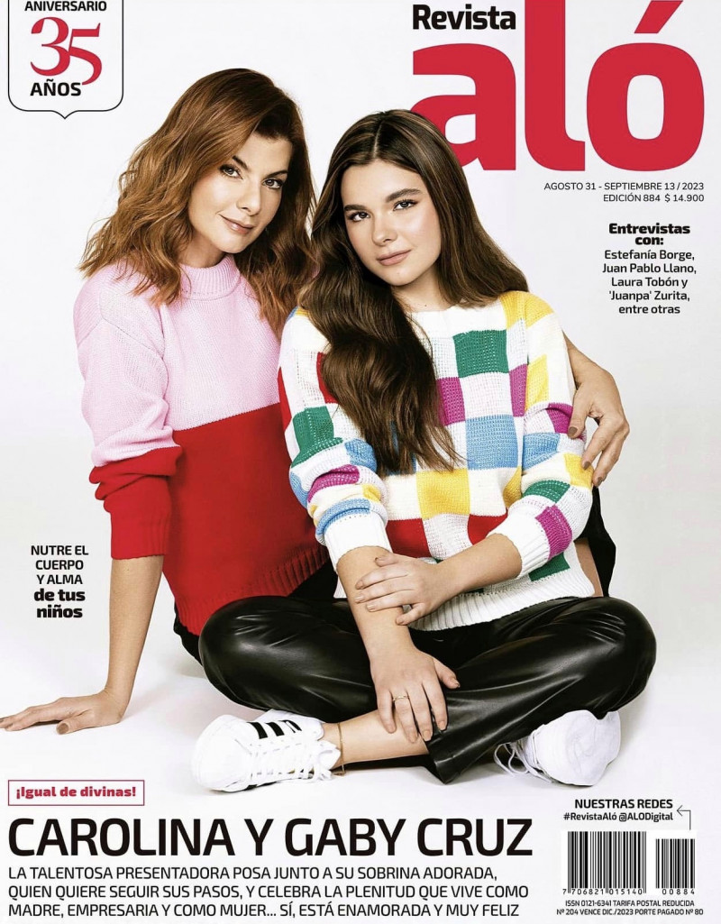 Carolina Cruz featured on the Revista Aló cover from August 2023