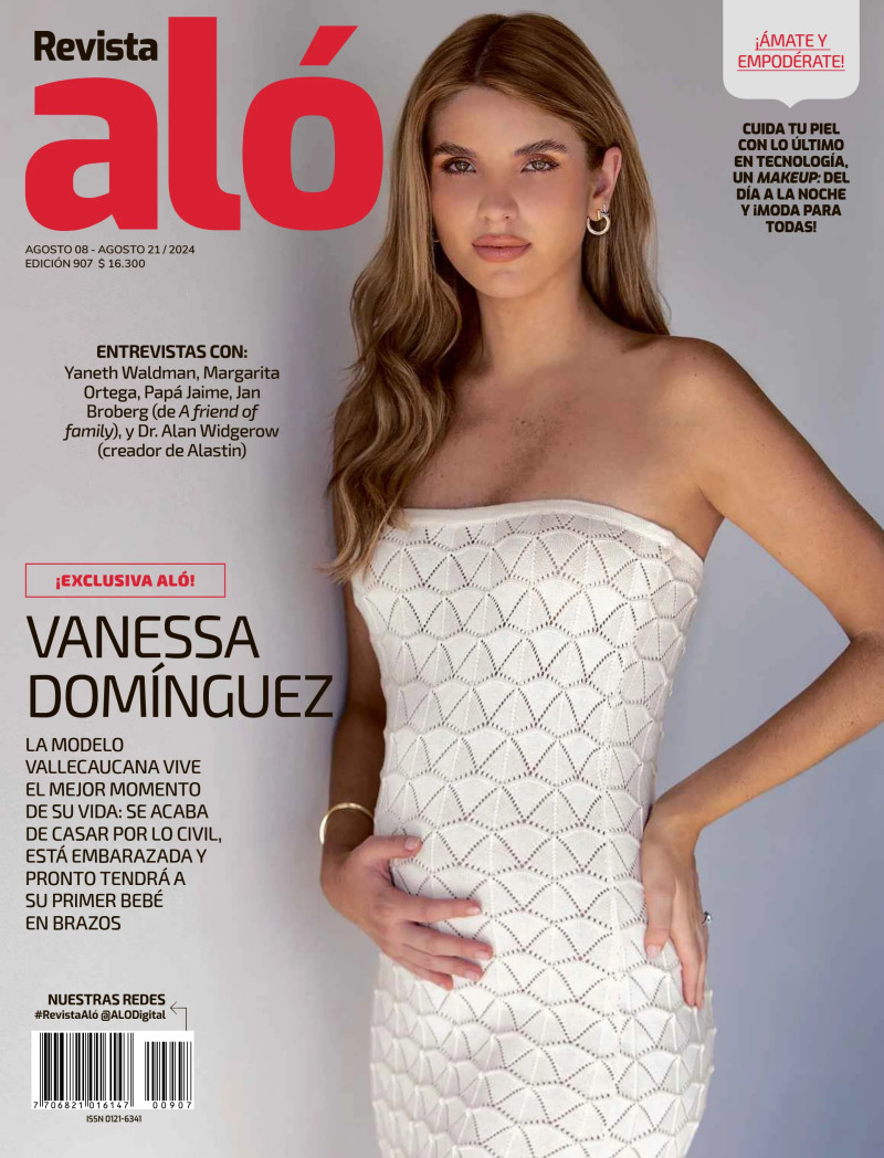 Vanessa Dominguez featured on the Revista Aló cover from August 2024