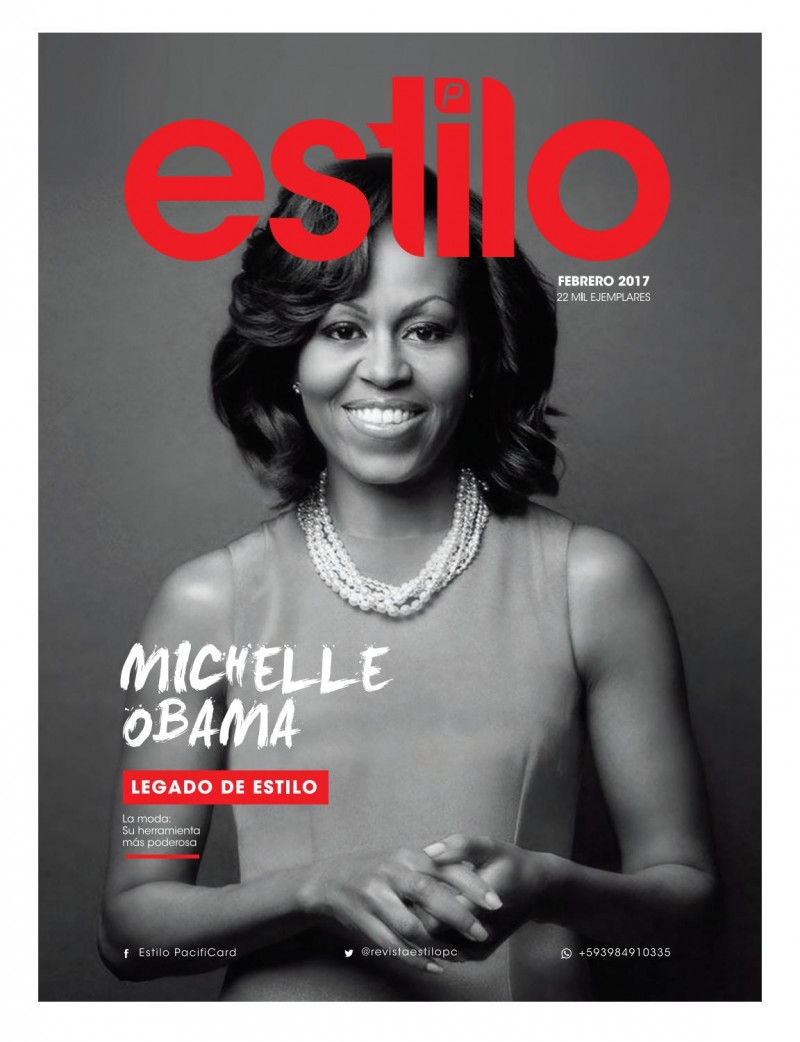 Michelle Obama featured on the Estilo Pacificard cover from February 2017
