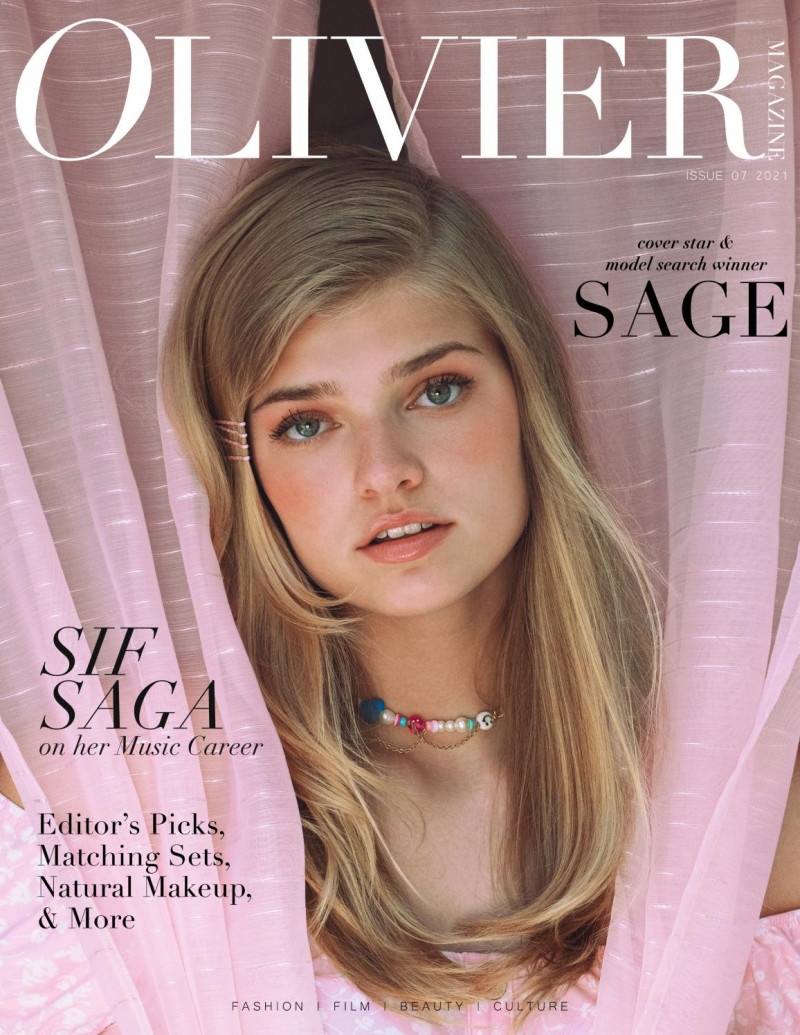 Sage featured on the Olivier Magazine cover from August 2021