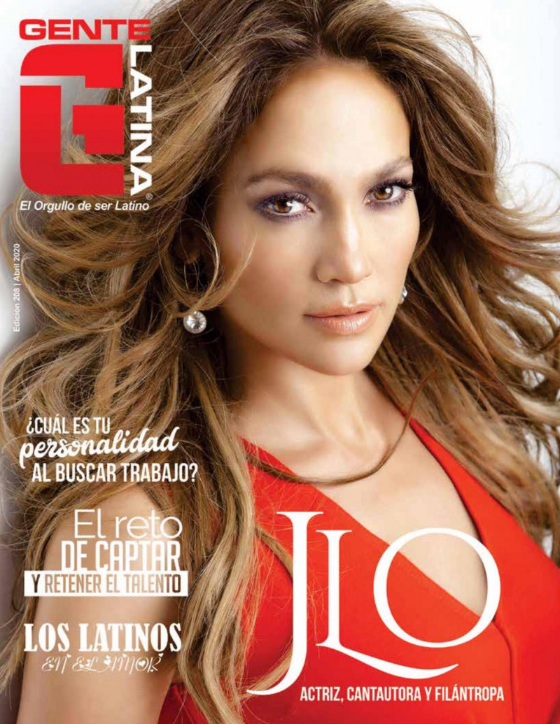 Jennifer Lopez featured on the Gente Latina cover from April 2020