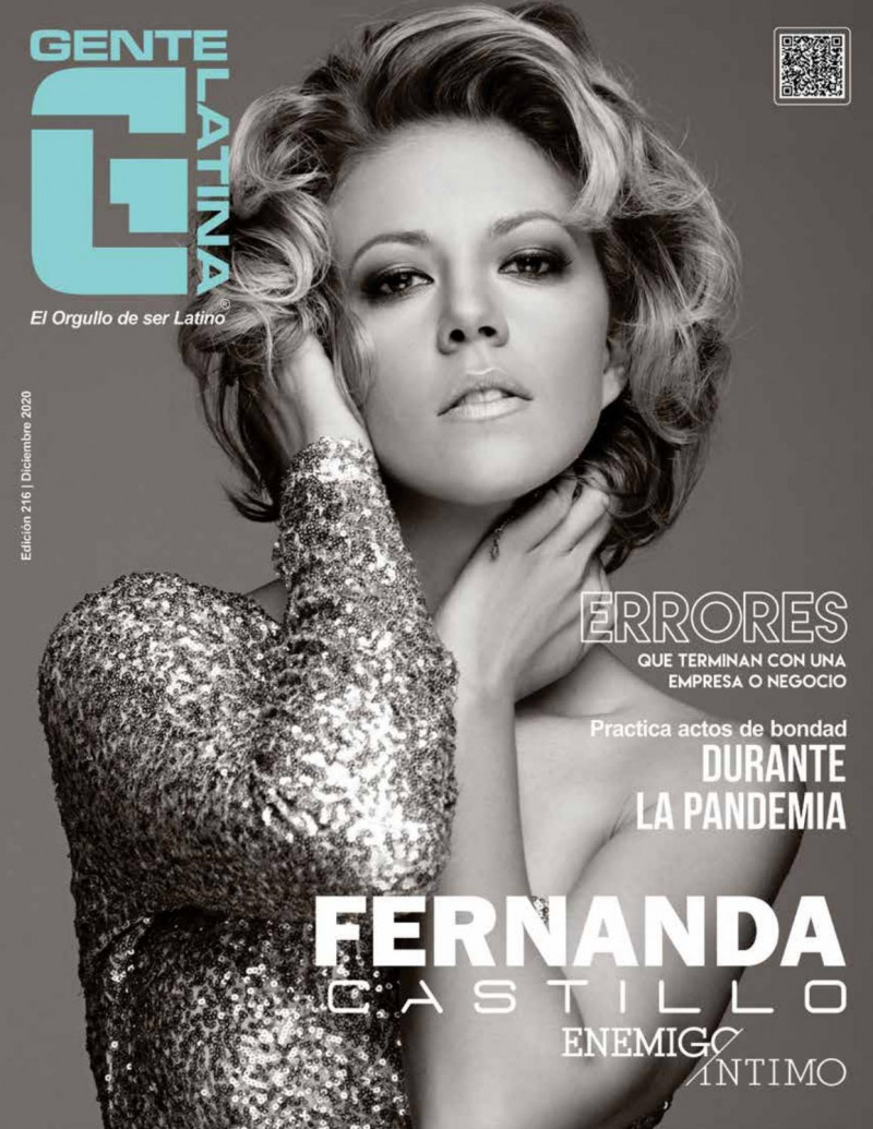 Fernanda Castillo featured on the Gente Latina cover from December 2020