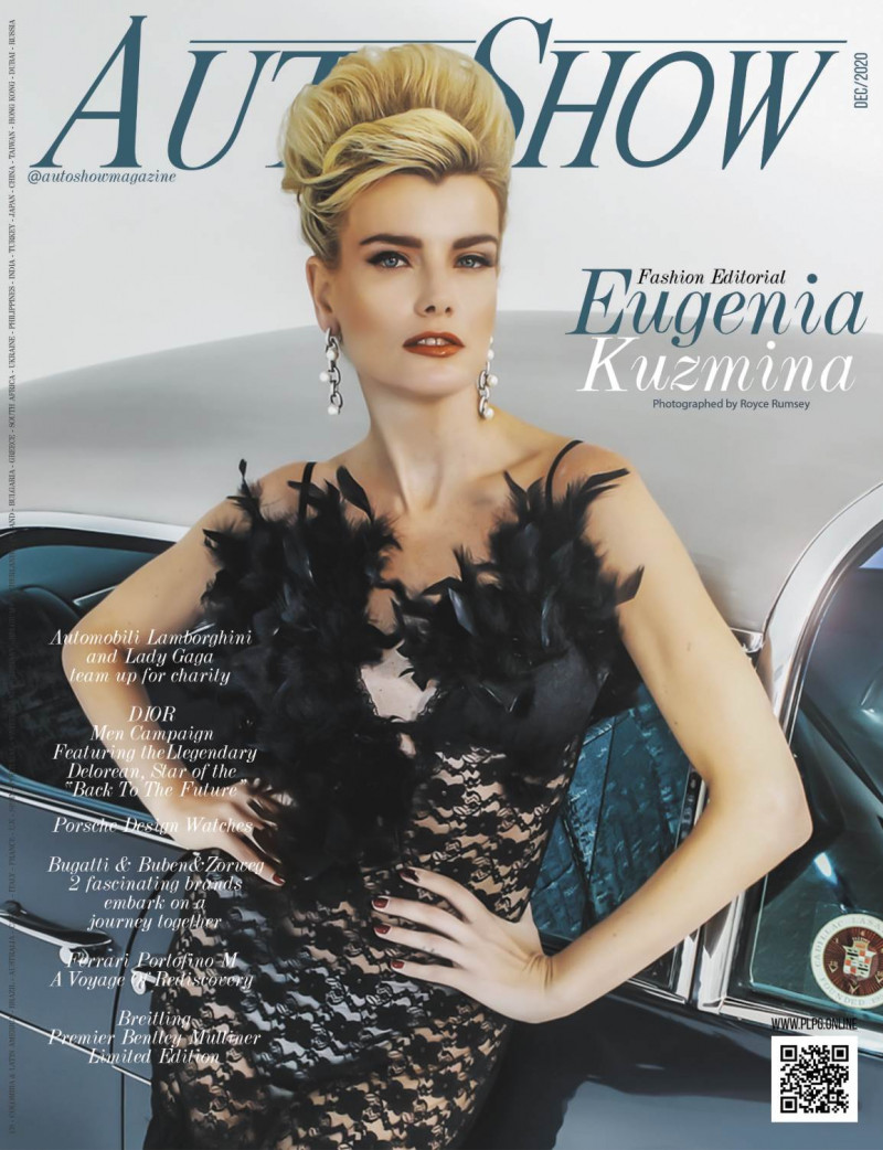Eugenia Kuzmina featured on the AutoShow cover from December 2020
