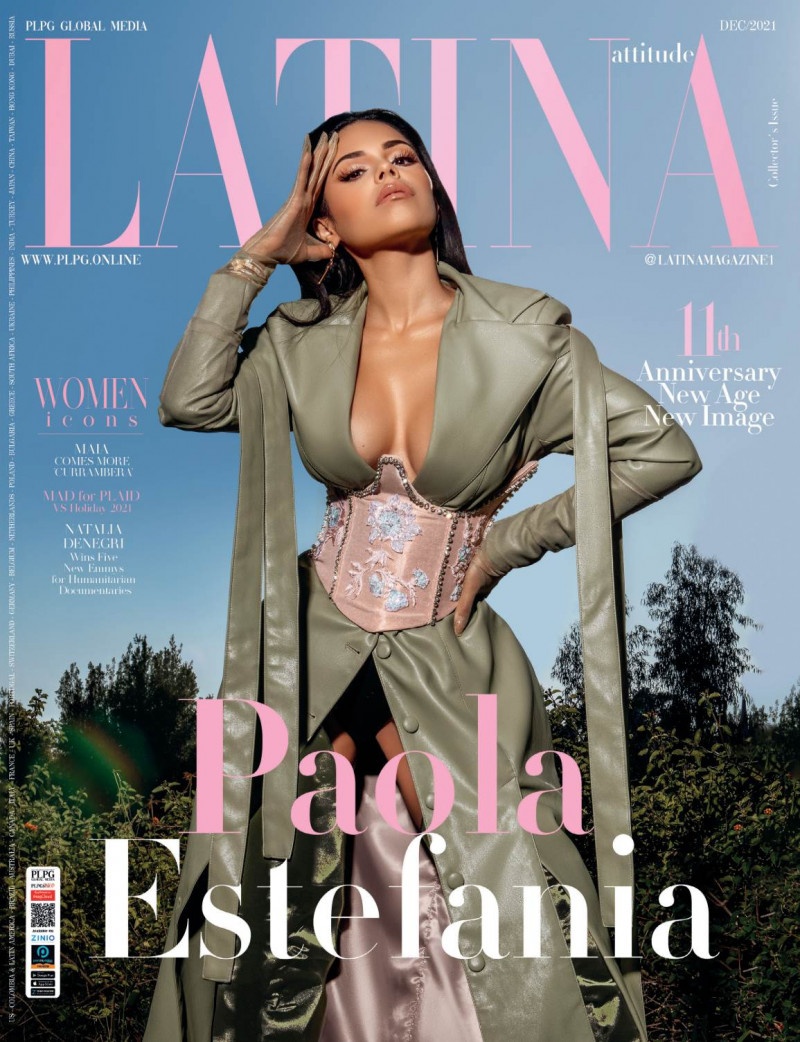 Paola Estefania featured on the Latina Attitude cover from December 2021