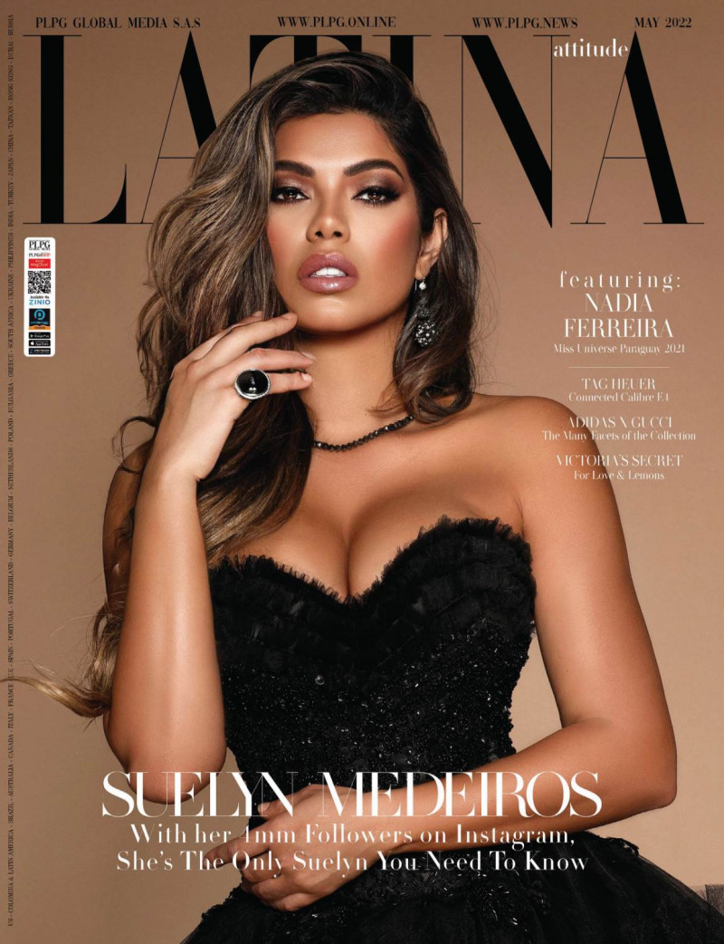 Suelyn Medeiros featured on the Latina Attitude cover from May 2022