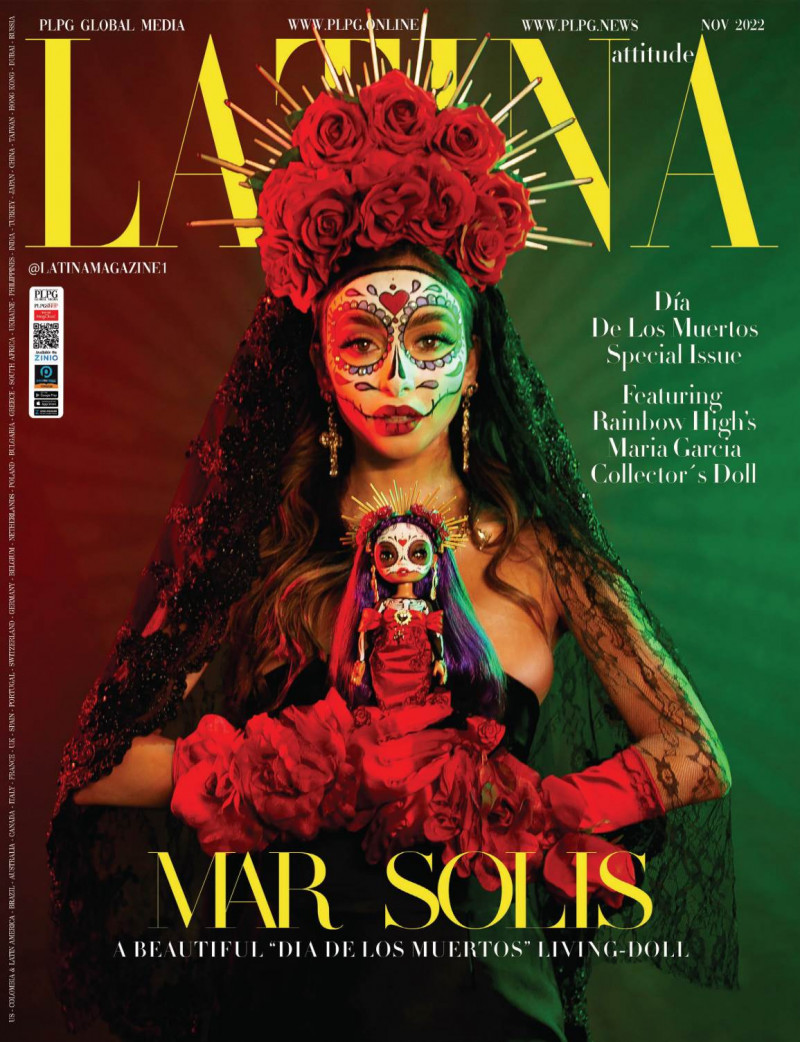 Mar Solis featured on the Latina Attitude cover from November 2022