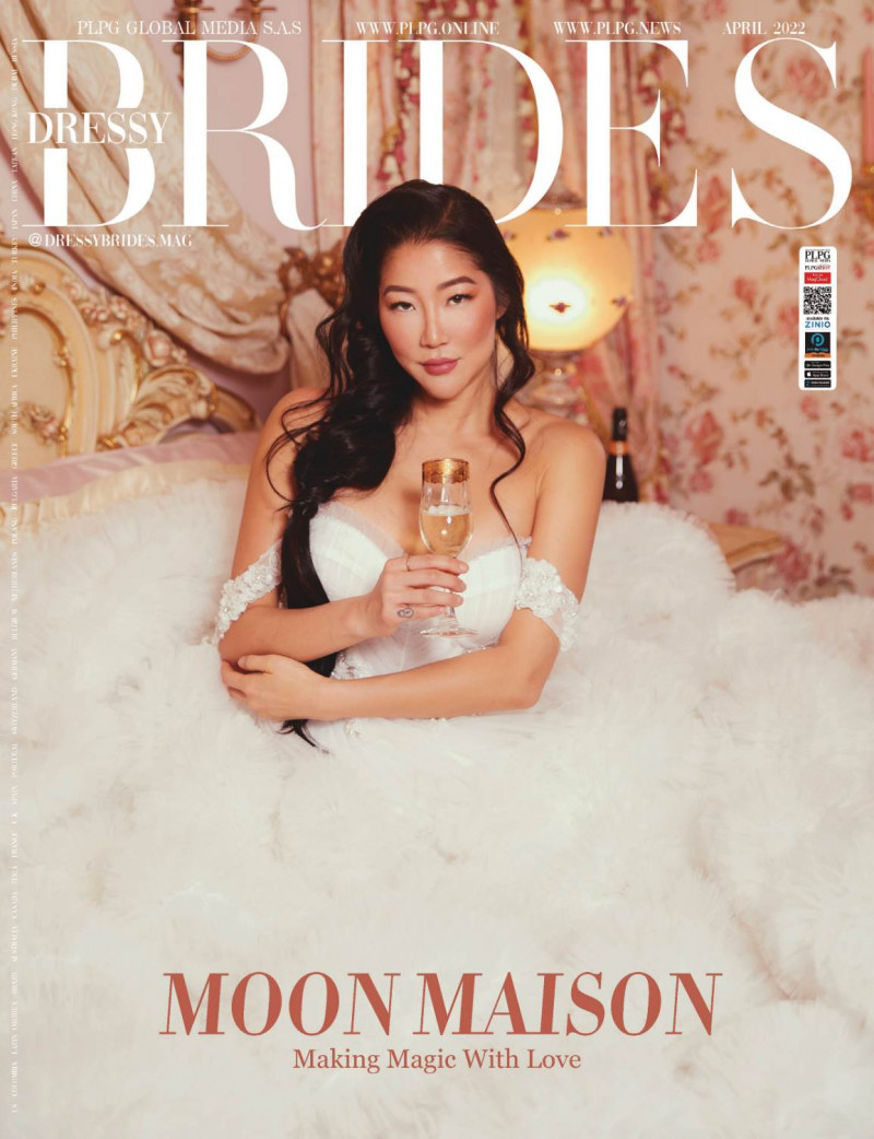 Moon Maison featured on the Dressy Brides cover from April 2022