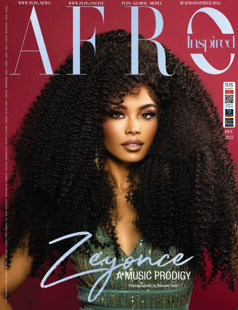 Zeyonce featured on the Afro Inspired cover from December 2022