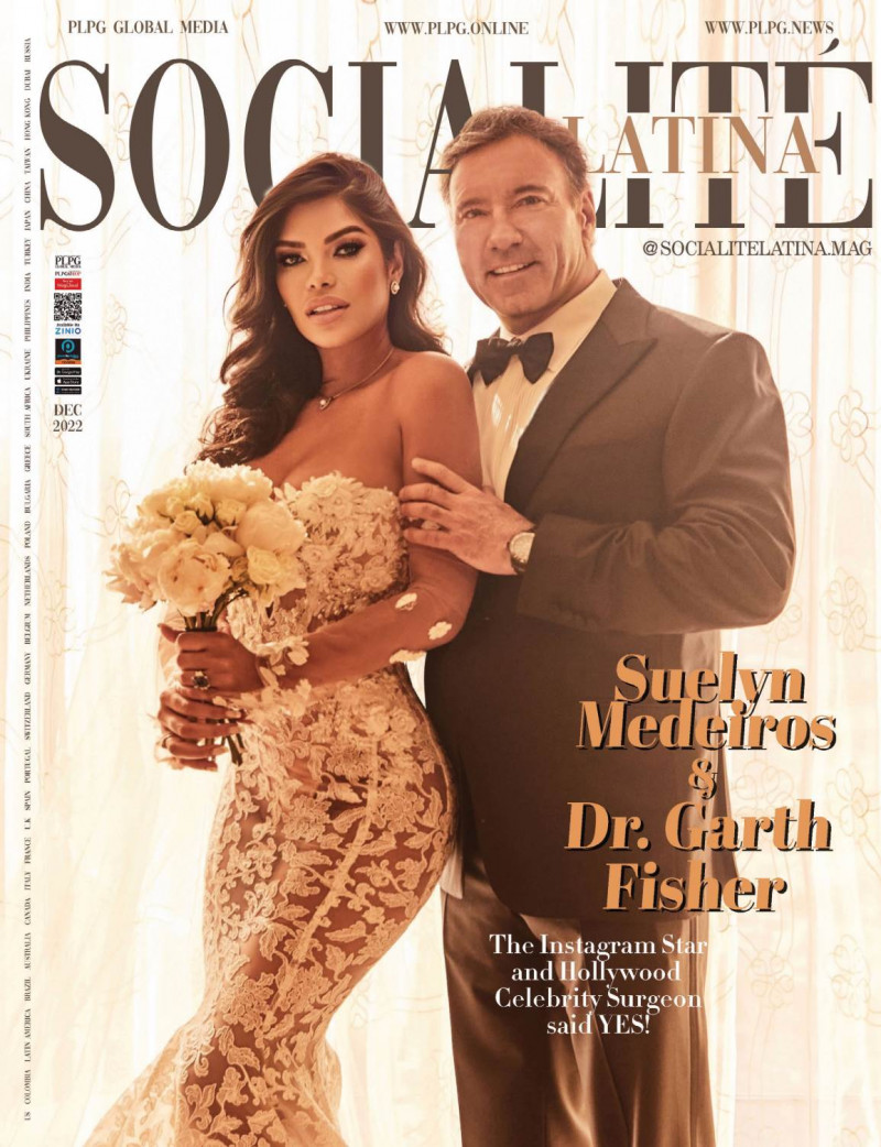 Suelyn Medeiros, Garth Fisher featured on the Socialite Latina cover from December 2022