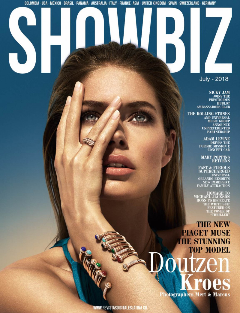 Doutzen Kroes featured on the Showbiz cover from July 2018