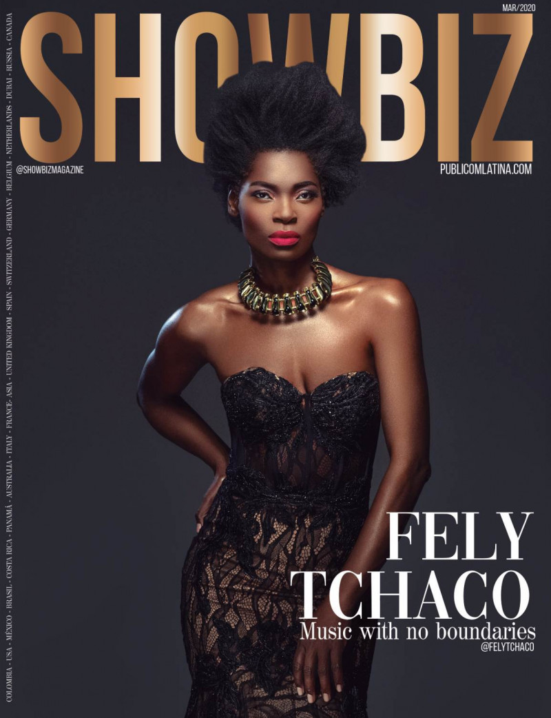 Fely Tchaco featured on the Showbiz cover from March 2020