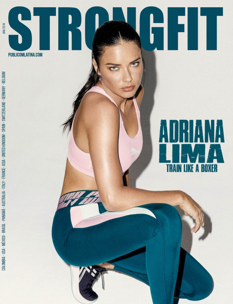 Adriana Lima featured on the StrongFit cover from January 2019