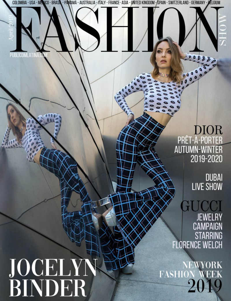 Jocelyn Binder featured on the Fashion Show cover from April 2019