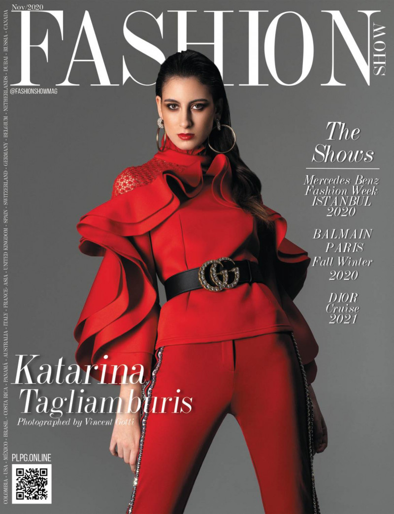 Katarina Tagliamburis featured on the Fashion Show cover from November 2020