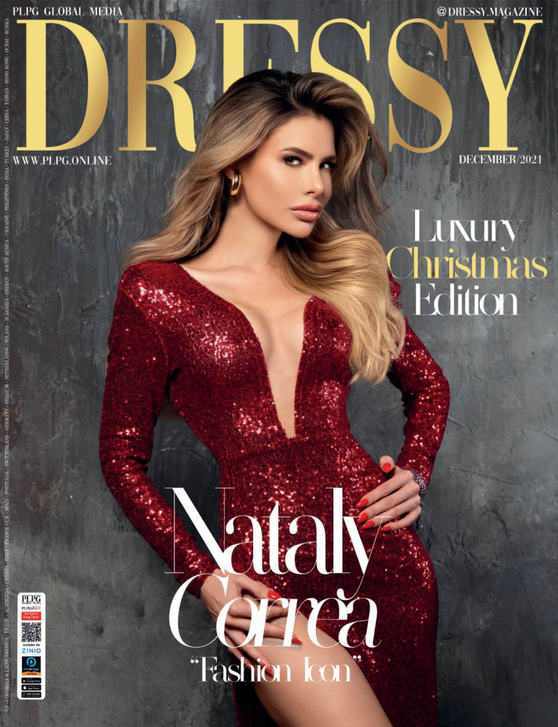 Nataly Correa featured on the Dressy cover from December 2021