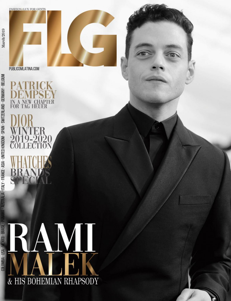 Rami Malek featured on the FLG - Fashion & Lux for Gents cover from March 2019