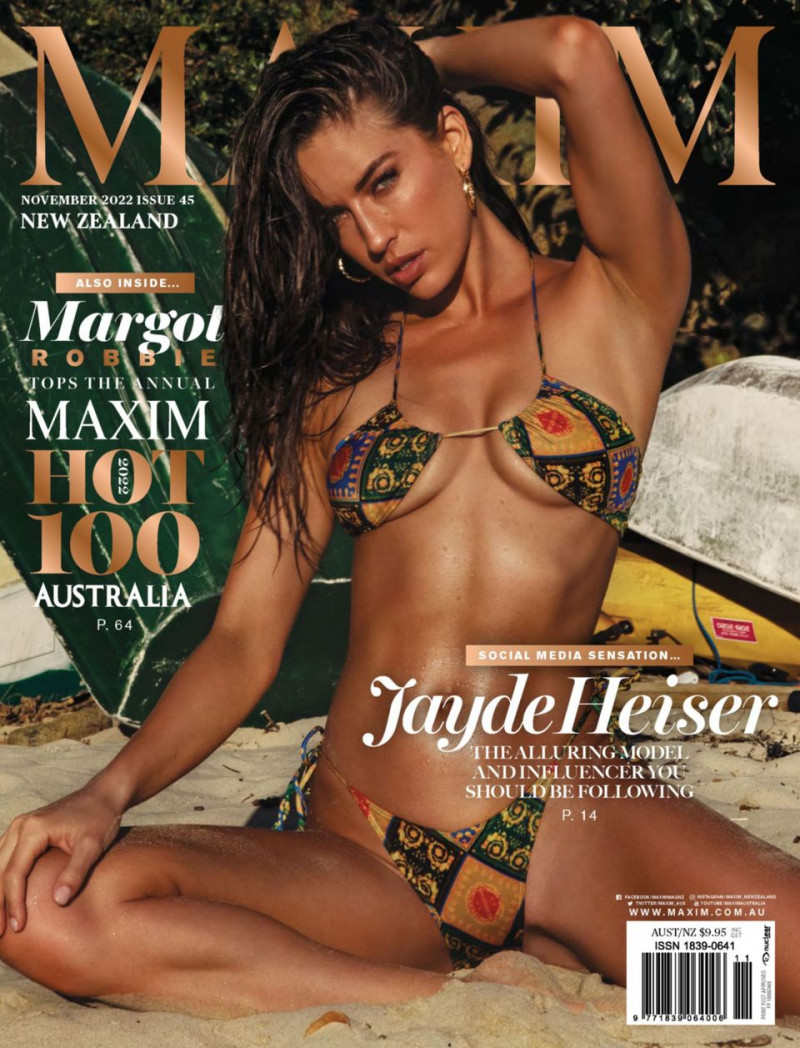 Jayde Heiser featured on the Maxim New Zealand cover from November 2022