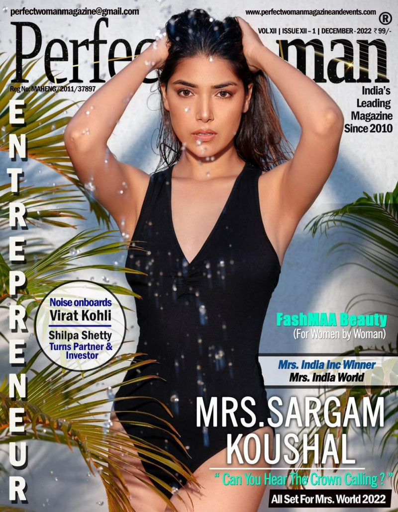 Sargam Koushal featured on the Perfect Woman India cover from December 2022