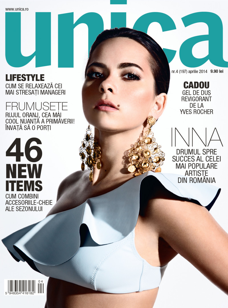 Inna featured on the Unica cover from April 2014