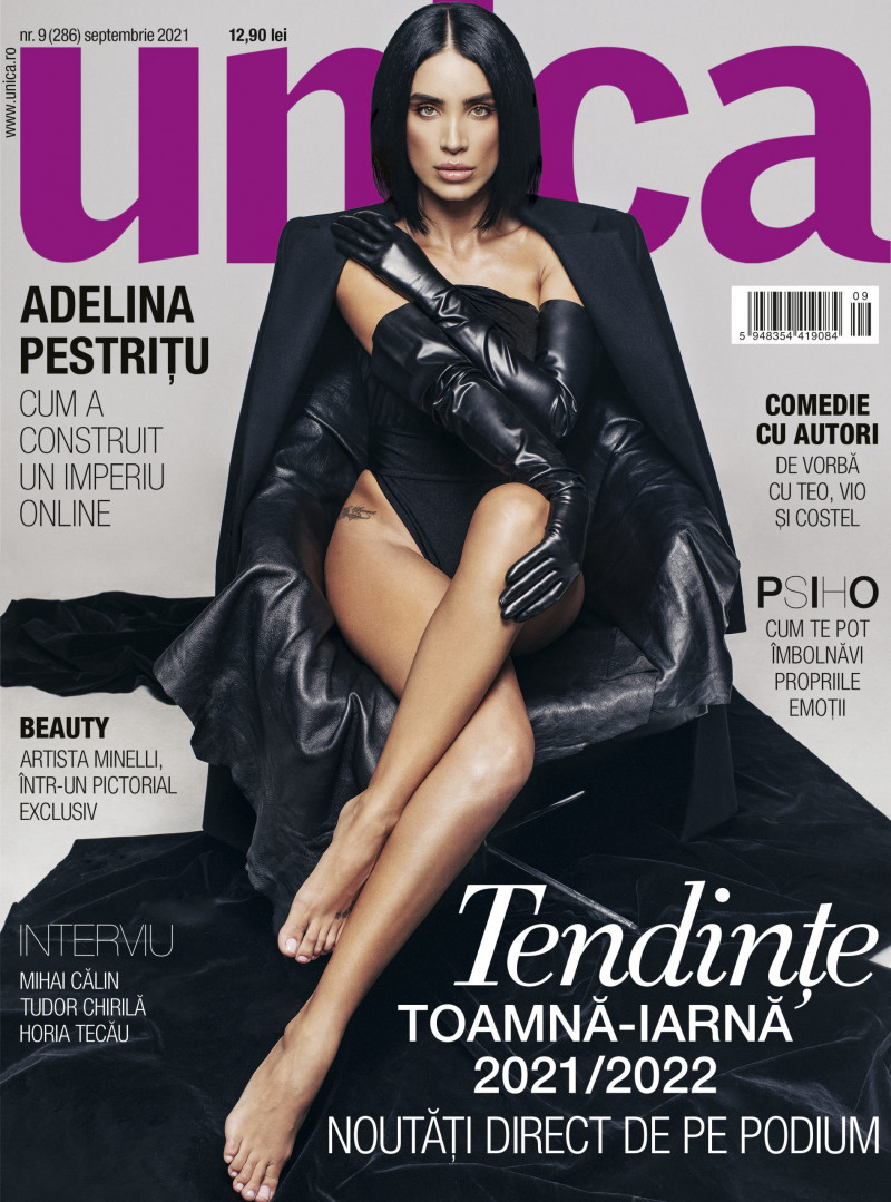 Adelina Pestritu featured on the Unica cover from September 2021