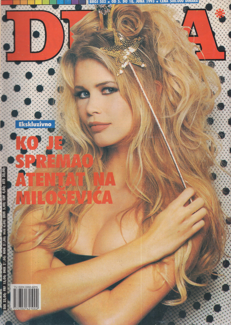 Claudia Schiffer featured on the Duga cover from June 1993