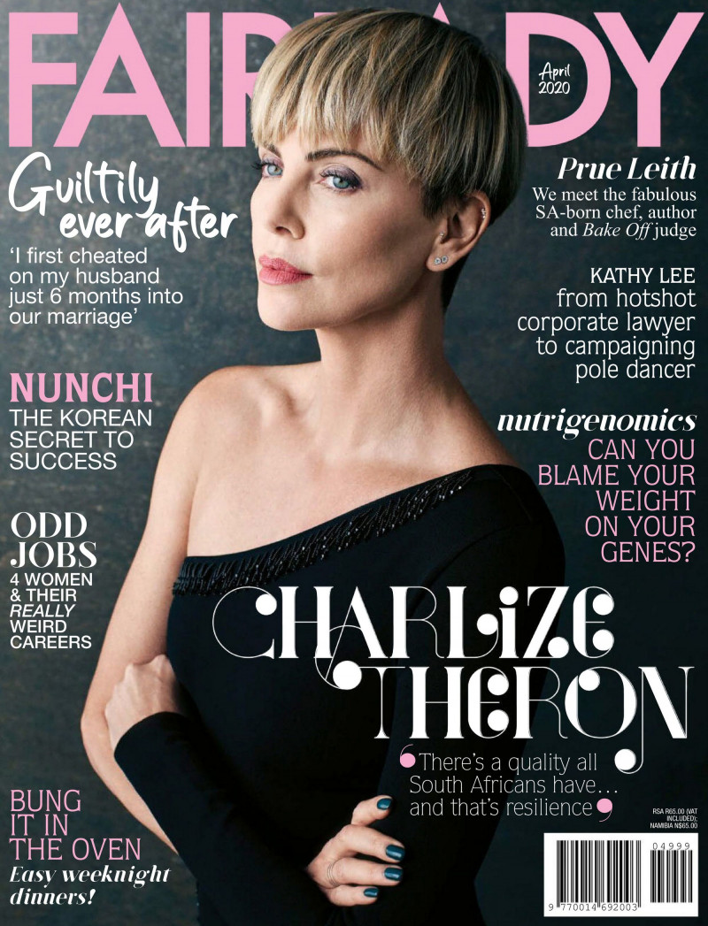 Charlize Theron featured on the Fairlady cover from April 2020