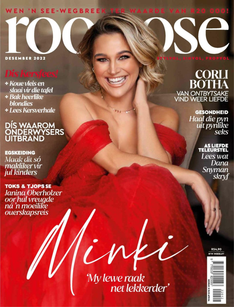 Minki van der Westhuizen featured on the rooi rose cover from December 2022