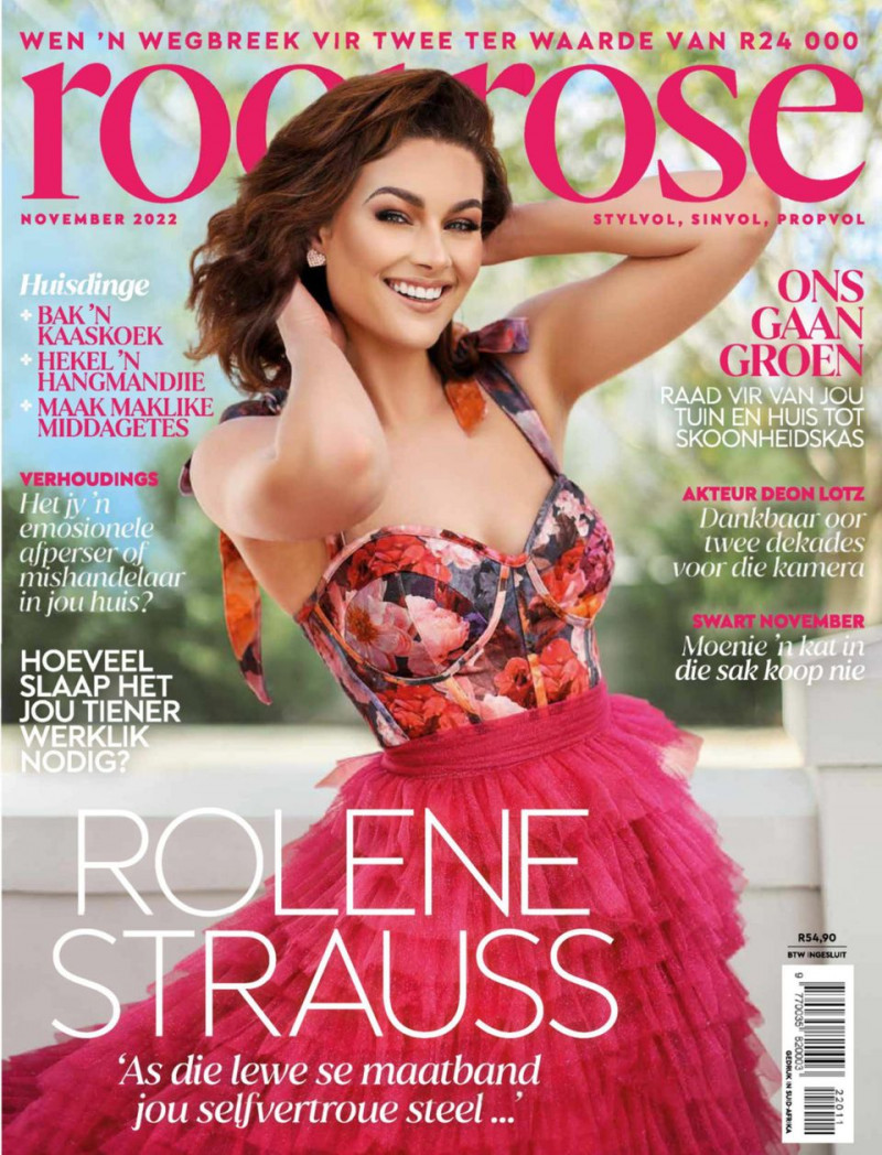 Rolene Strauss featured on the rooi rose cover from November 2022