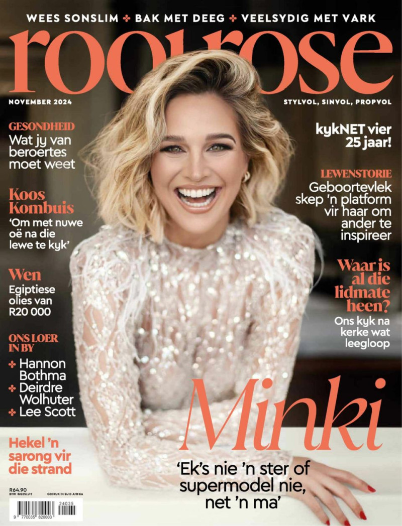 Minki van der Westhuizen featured on the rooi rose cover from November 2024