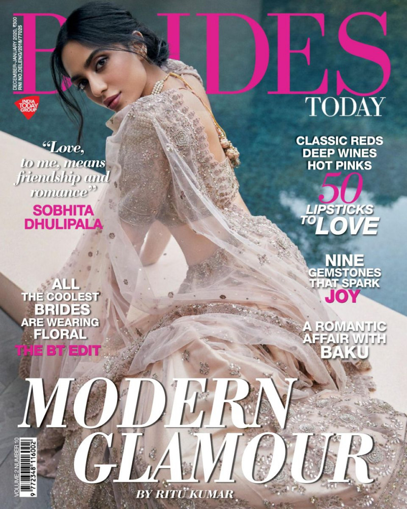 Sobhita Dhulipala featured on the Brides Today cover from December 2019